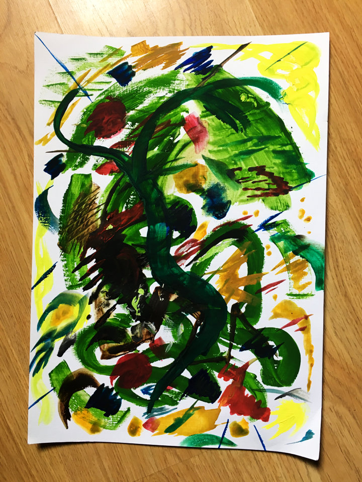 photo of an abstract painting